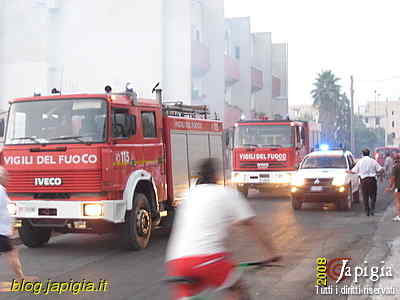 incendio canalone di casarano