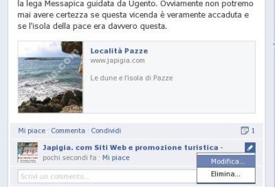 modifica commenti in facebook