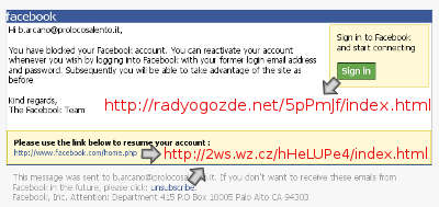 blocco account di facebook falsi