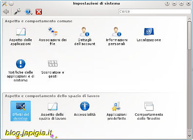 impostazioni kde4