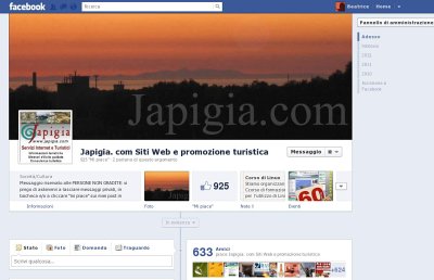 nuovo template per le pagine di facebook
