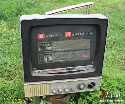 televisore in giardino